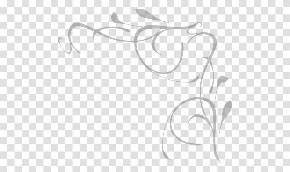 Flower Corner Scroll Borders Clip Art Assignment Front, Floral Design, Pattern Transparent Png