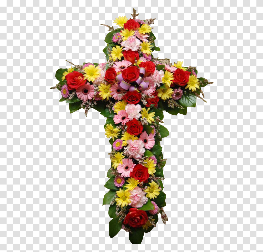 Flower Cross Bouquet, Floral Design, Pattern Transparent Png