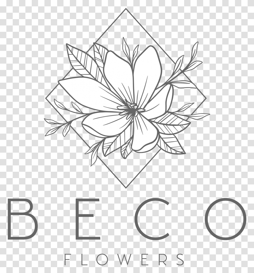 Flower Crown Flowers Delivery Kansas City Beco White And Black Flowers Logo, Graphics, Art, Floral Design, Pattern Transparent Png