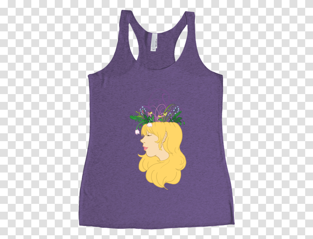 Flower Crown Racerback Tank Top Sleeveless Shirt, Apparel Transparent Png