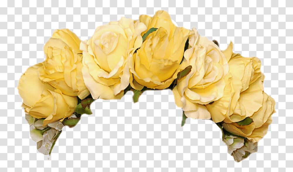 Flower Crown Tumblr Yellow Flower Crown, Rose, Plant, Blossom Transparent Png