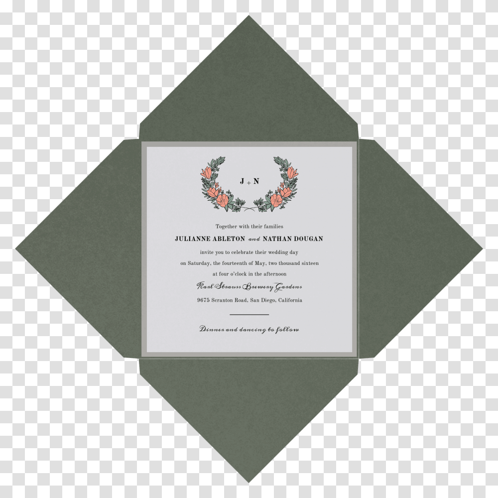 Flower Crown Wedding Invitation Support Rglable, Business Card, Paper Transparent Png