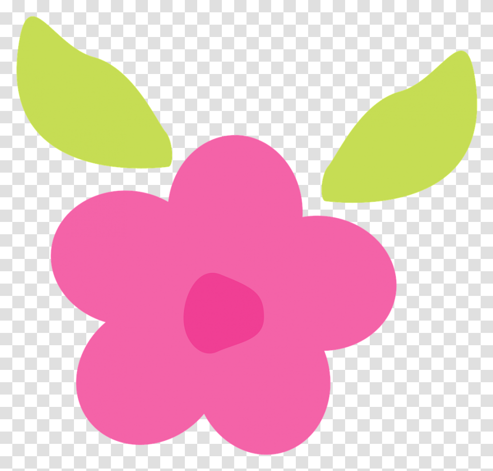 Flower Cute Pink Gree Flower Cute, Plant, Petal, Blossom, Heart Transparent Png