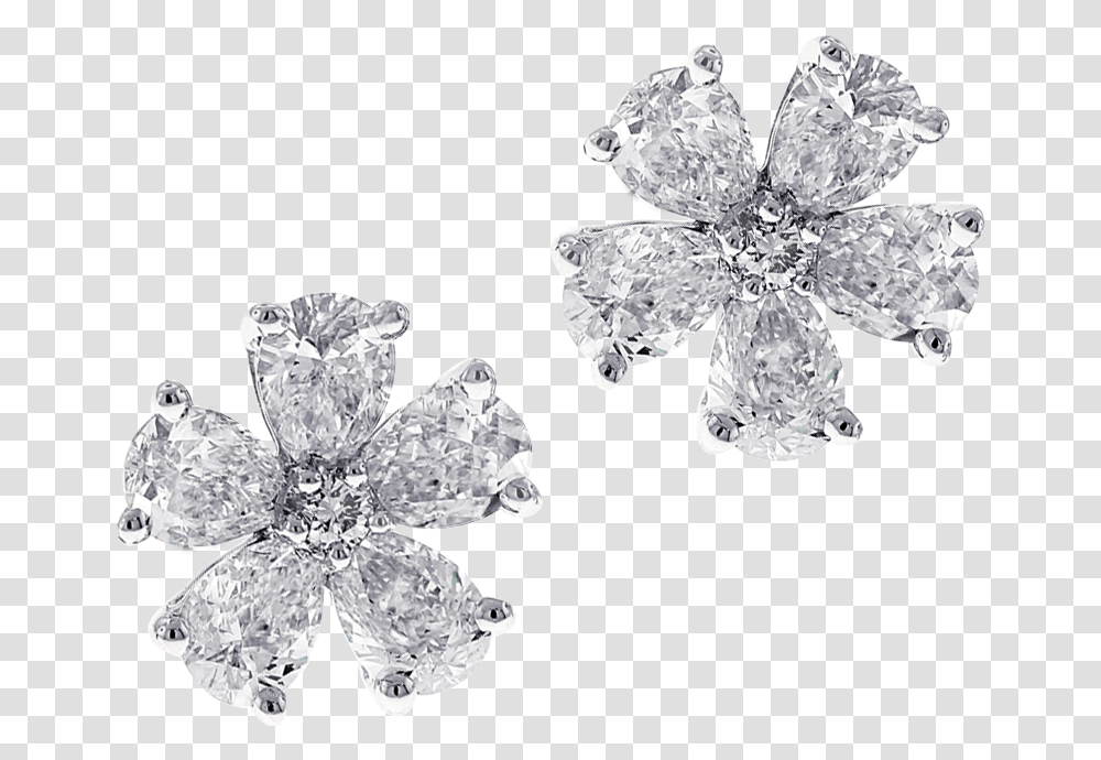 Flower Diamond Earrings - Diamondscom 654017 Images Sparkly, Accessories, Accessory, Jewelry, Brooch Transparent Png