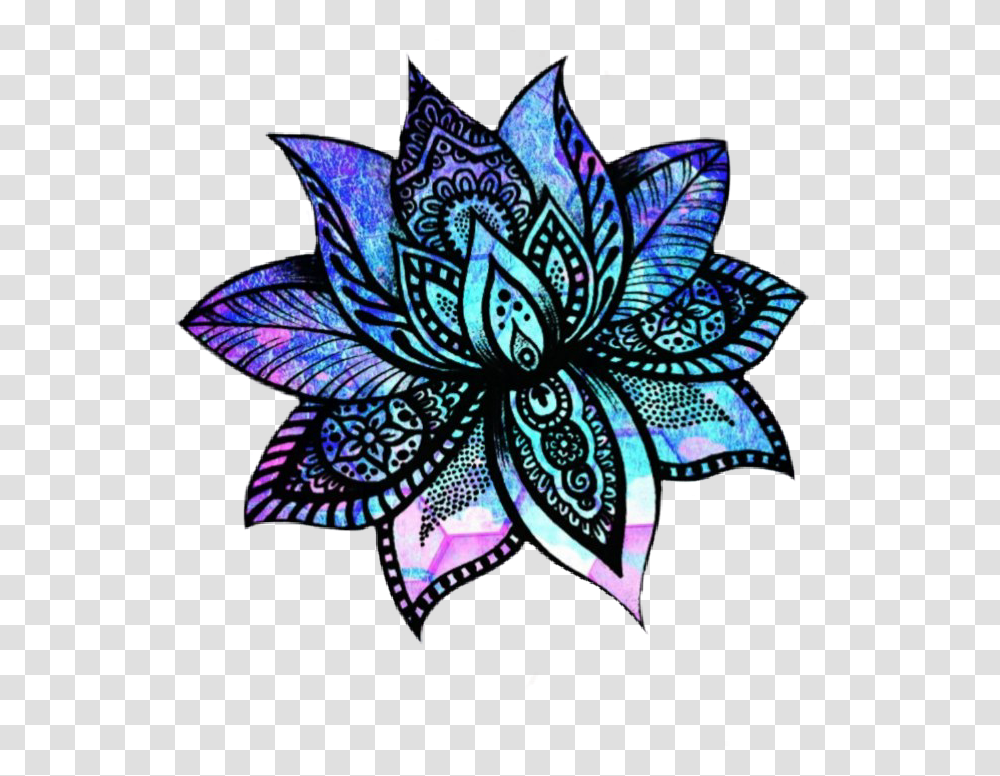 Flower Doodle Space Kwiat Lotosu Wzr Tatuau, Floral Design, Pattern Transparent Png