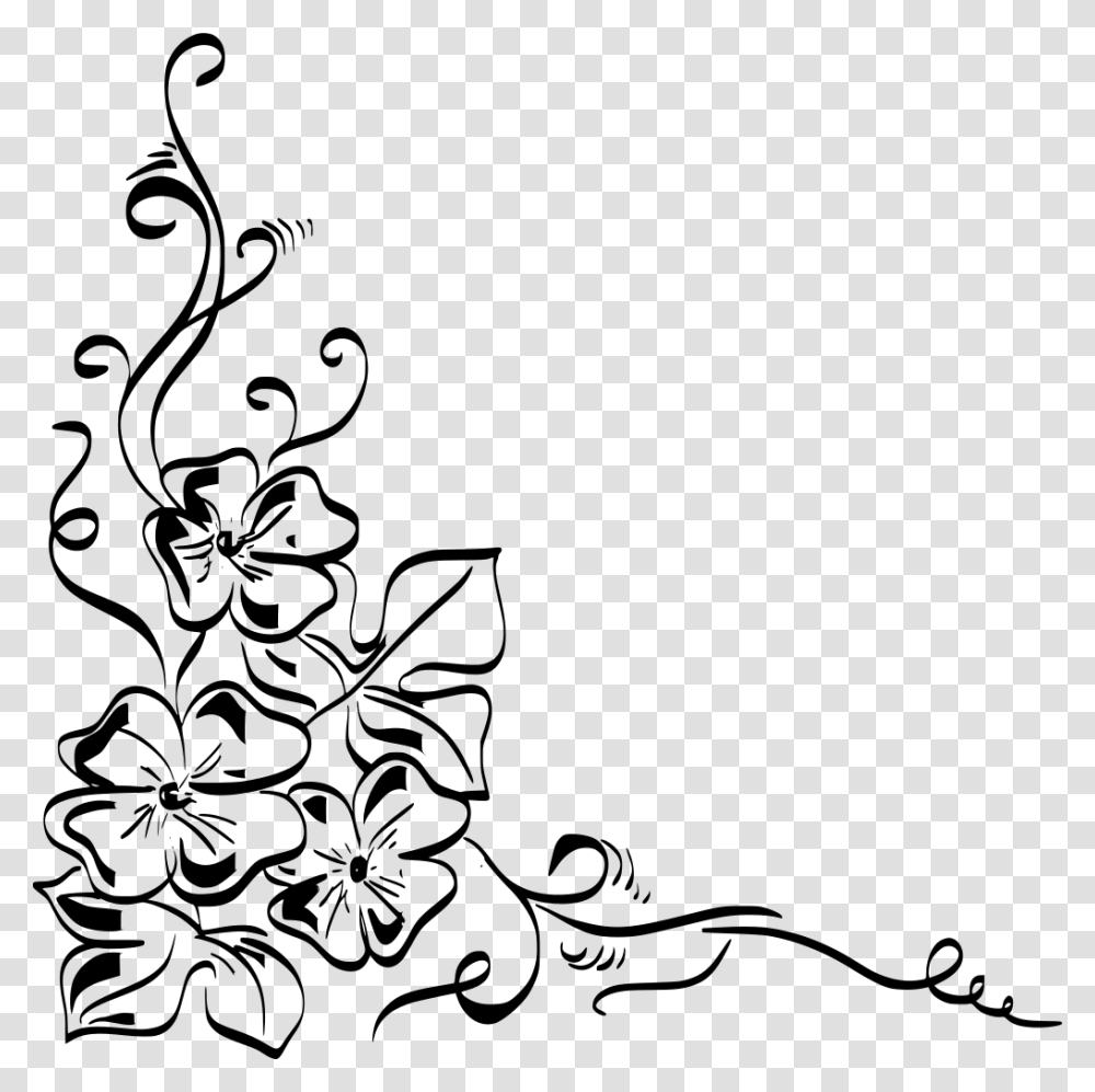 Flower Drawing For Decoration, Gray, World Of Warcraft Transparent Png