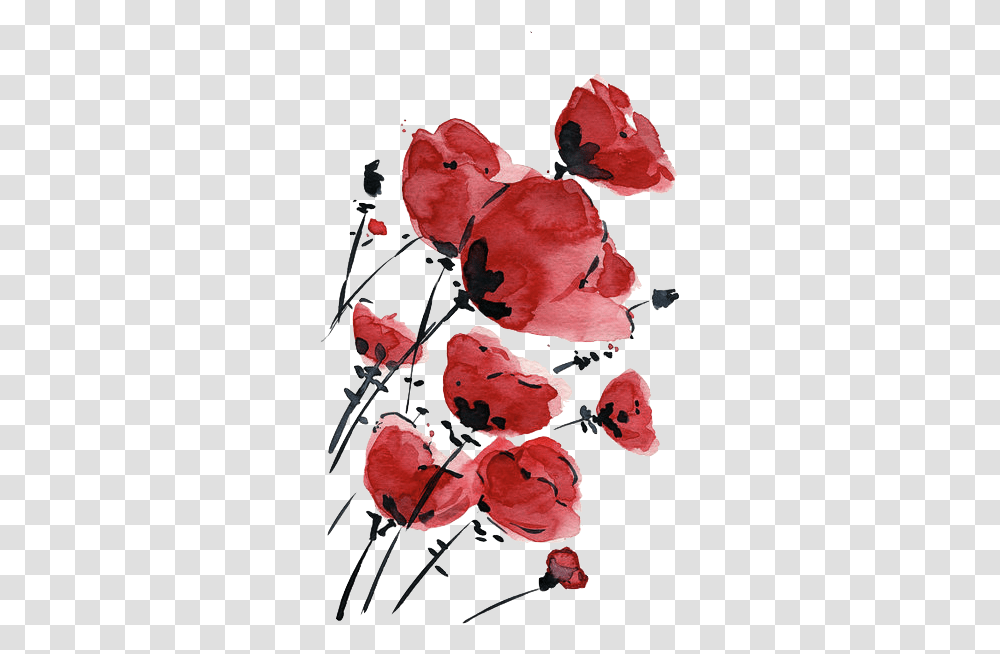 Flower Drawing Tumblr Flowers Inspiration Red Watercolor Flowers, Plant, Blossom, Petal, Hibiscus Transparent Png