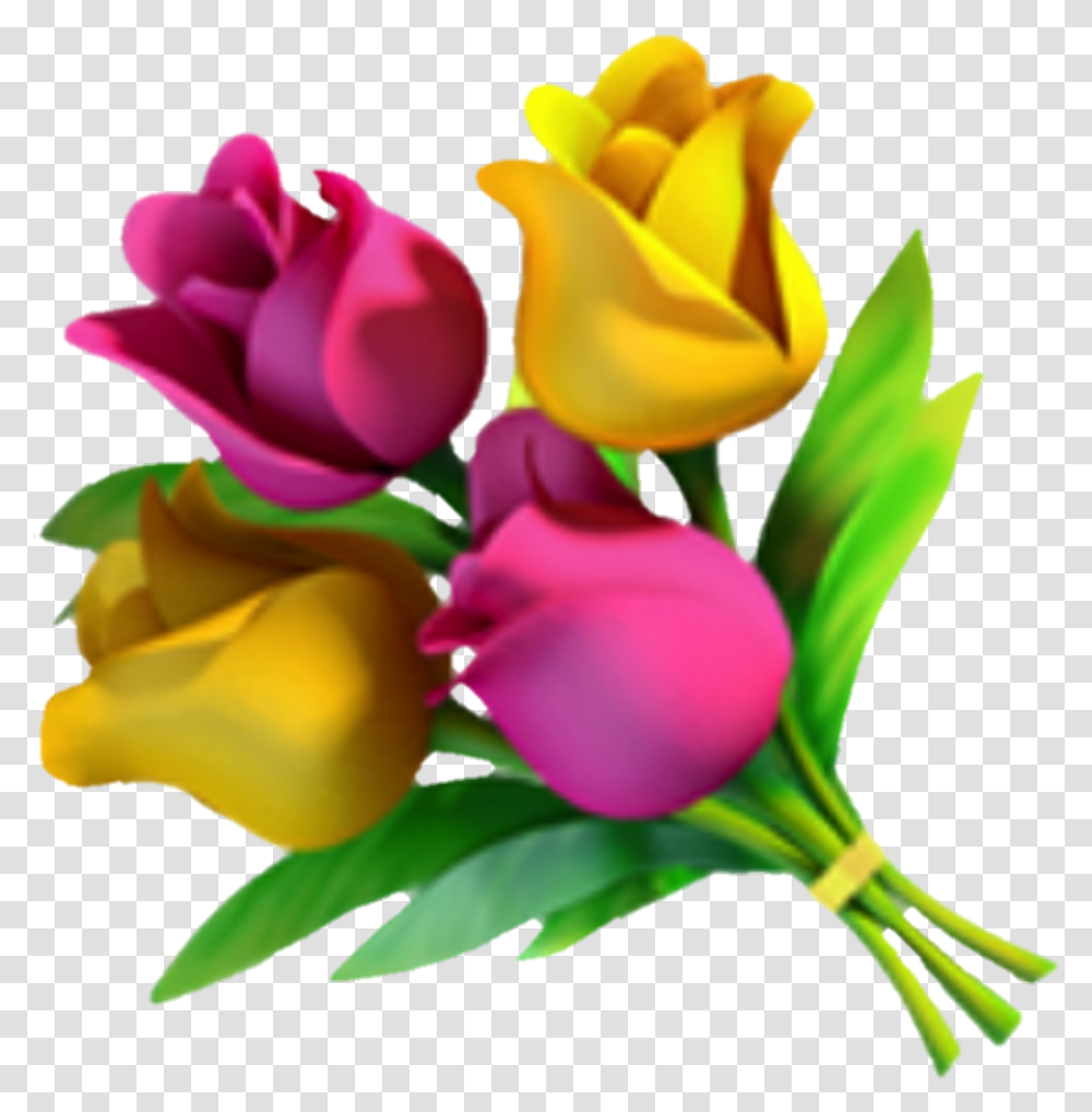 Flower Emoji Bunch Of Flowers Emoji, Plant, Blossom, Petal, Tulip Transparent Png