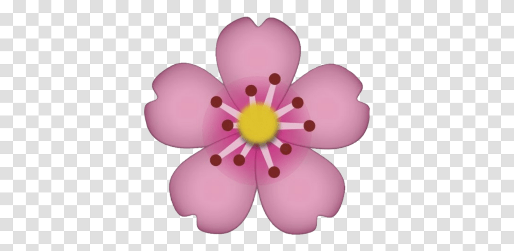 Flower Emoji Emoticon Sticker Tumblr New Pink Flower Emoji, Plant, Blossom, Petal, Anther Transparent Png