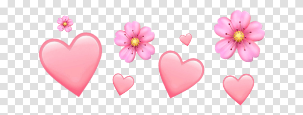 Flower Emoji Iphone Aesthetic Tumblr Pink Heart, Plant, Blossom, Petal, Cherry Blossom Transparent Png