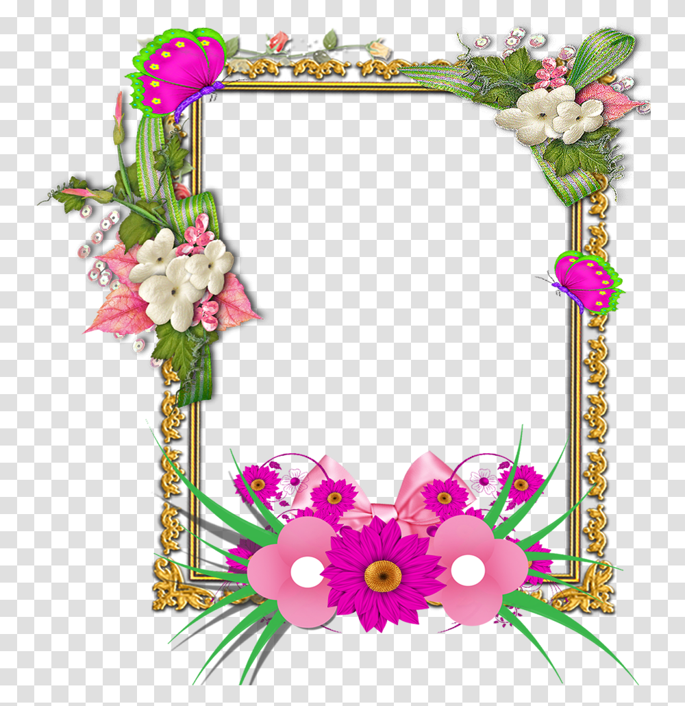 Flower Fame Image Frame Flower Border Design, Floral Design, Pattern, Graphics, Art Transparent Png