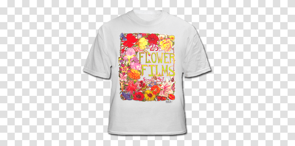 Flower Films 25th Anniversary T Shirt Flower Films Les Blank, Clothing, Apparel, T-Shirt, Person Transparent Png
