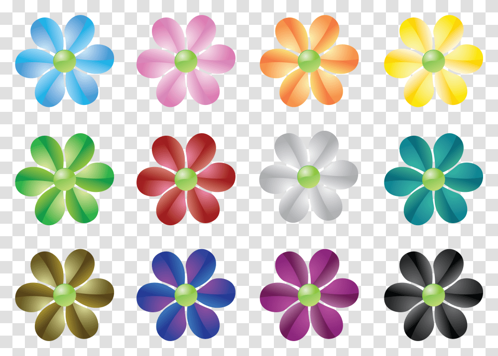 Flower Floral Design Ten Flowers Cartoon, Plant, Blossom, Petal, Anther Transparent Png
