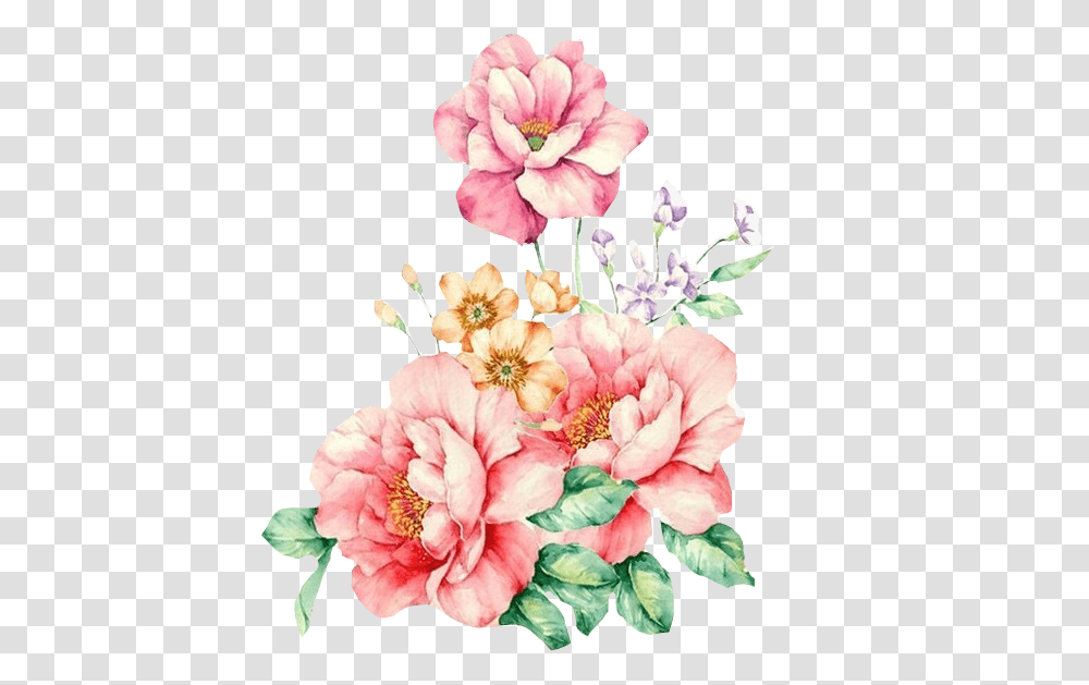 Flower Flower Art Water Paint, Plant, Blossom, Carnation, Peony Transparent Png