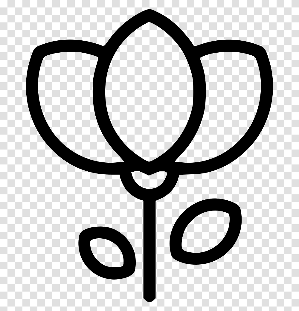 Flower Flower Line Icon, Logo, Trademark, Stencil Transparent Png