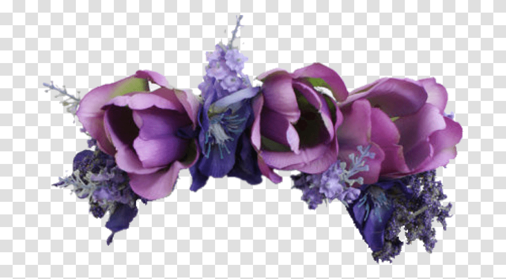 Flower Flowers Crown Flowerscrown Purple Grunge Tumblr Background Flower Crown, Plant, Petal, Rose, Iris Transparent Png