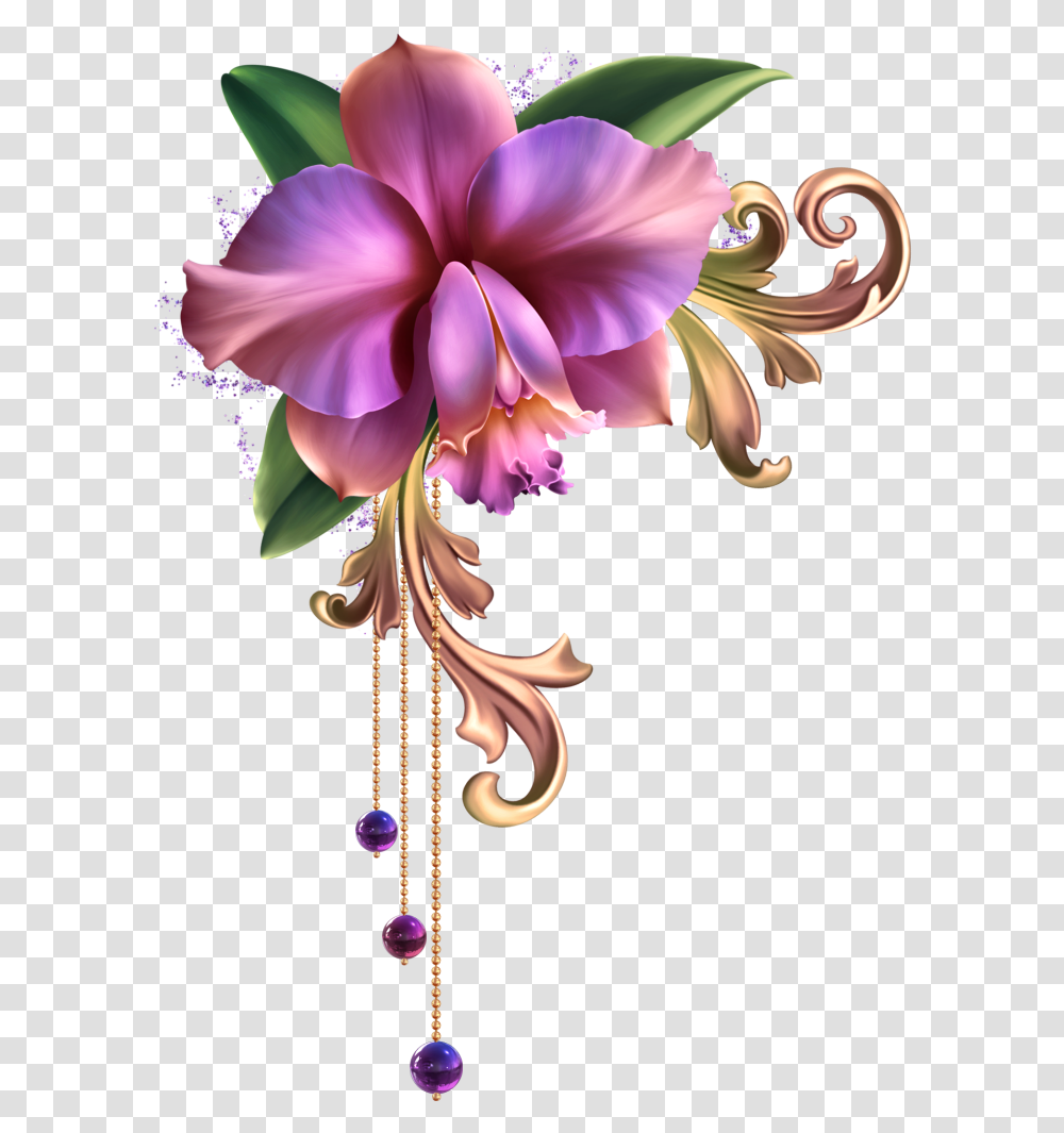 Flower Flowers Decoration Border Borders Terrieasterly Orchid Flower Frame, Plant, Blossom Transparent Png