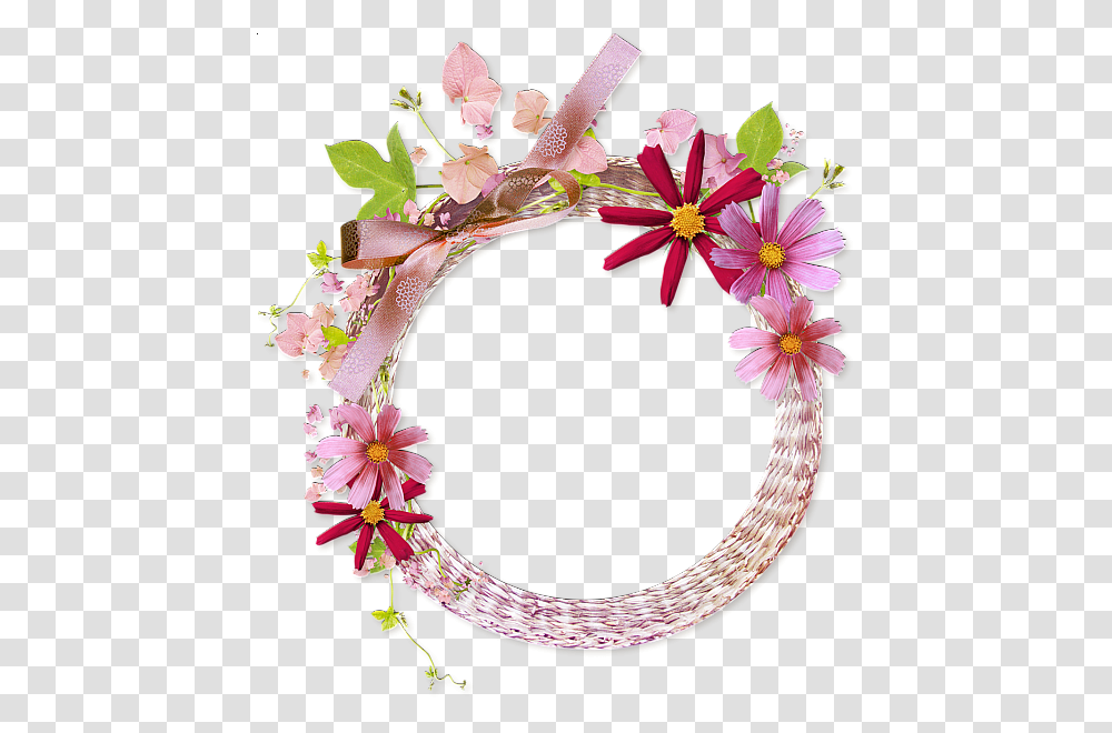Flower Frame Circle, Plant, Floral Design, Pattern Transparent Png