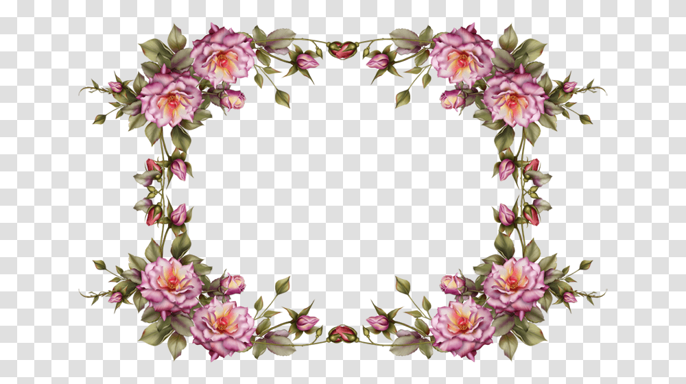 Flower Frame Clipart Flower Frame No Background, Floral Design, Pattern, Plant Transparent Png