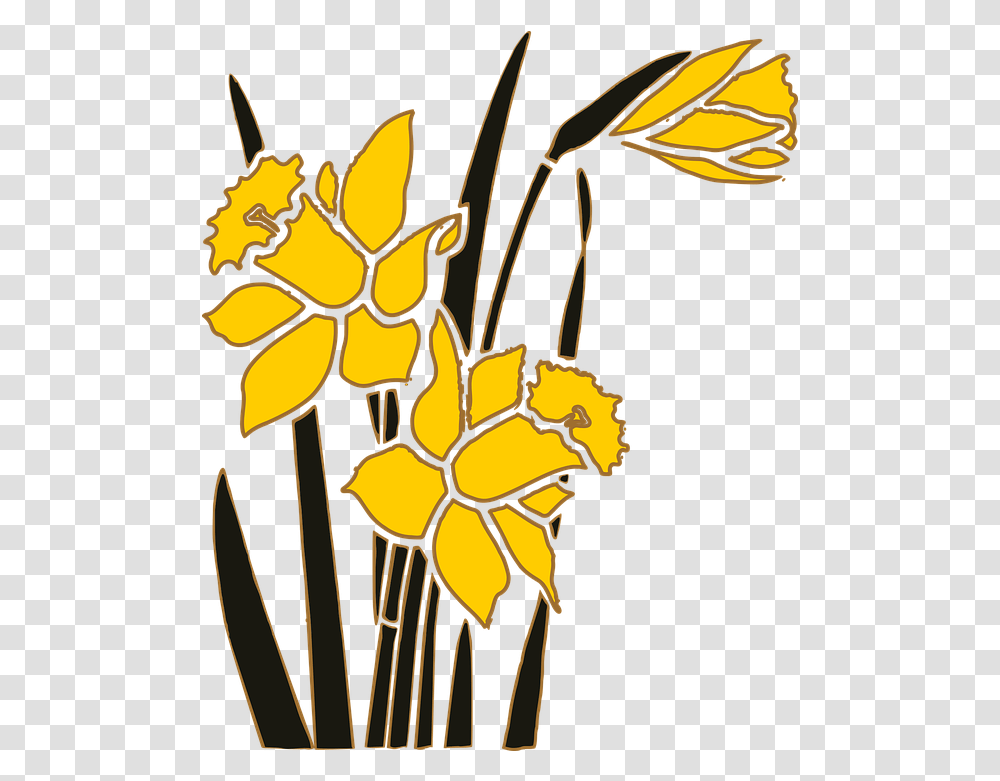 Flower Garden Narcissus Free Vector Graphic On Pixabay Narcissus Flower Art, Bow, Graphics, Plant, Blossom Transparent Png