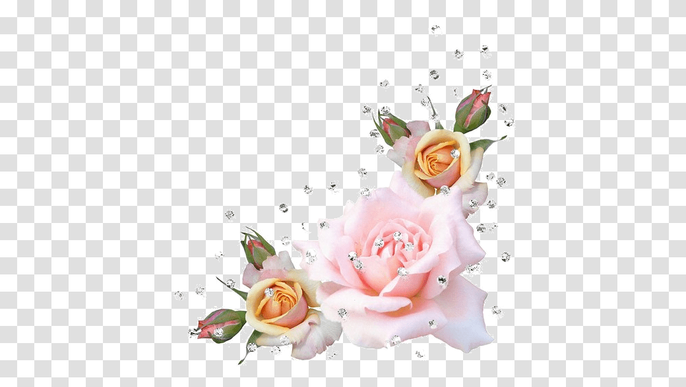 Flower Garden Purple Rose Roses Paper Rose Corner Flower Border, Plant, Blossom, Graphics, Art Transparent Png