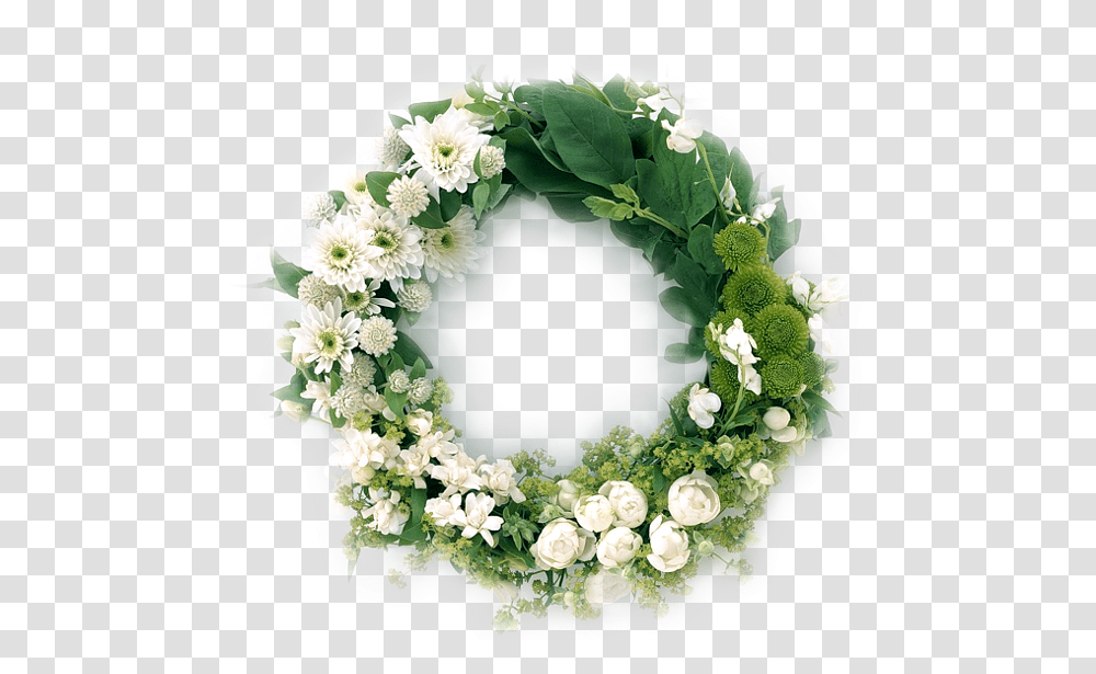 Flower Garland For Funeral, Wreath Transparent Png