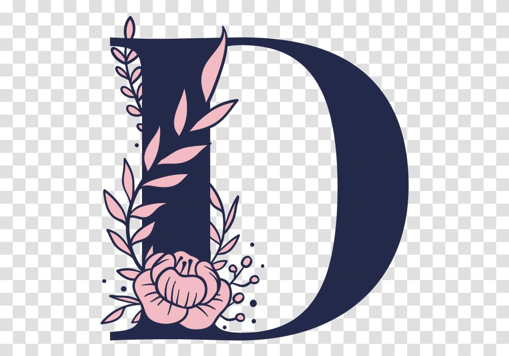 Flower Graphic Alphabet D, Clothing, Plant, Graphics, Art Transparent Png