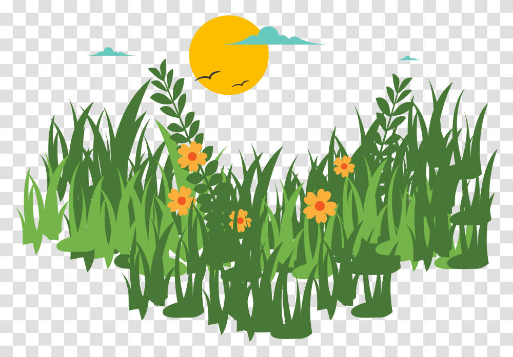 Flower Grass Vector Vector Rumput Bunga, Graphics, Art, Plant, Floral Design Transparent Png