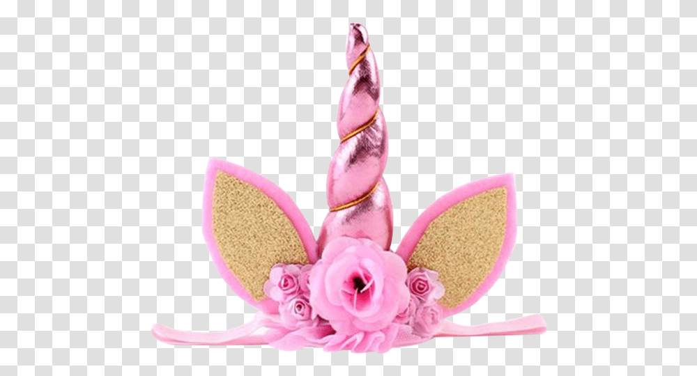 Flower Headband Pink Unicorn Horn, Animal, Invertebrate, Plant, Blossom Transparent Png