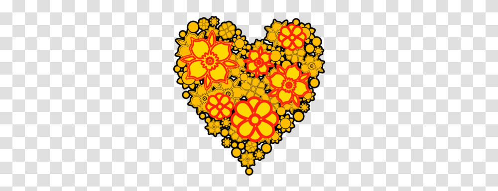 Flower Heart Crown - Vectorskey Heart, Graphics, Pattern, Floral Design, Chandelier Transparent Png
