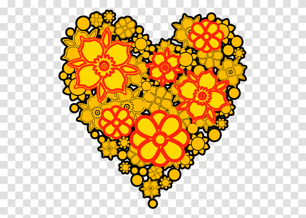 Flower Heart Heart, Pattern, Floral Design, Ornament Transparent Png