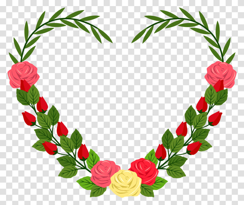 Flower Heart Rose, Plant, Petal, Blossom, Green Transparent Png