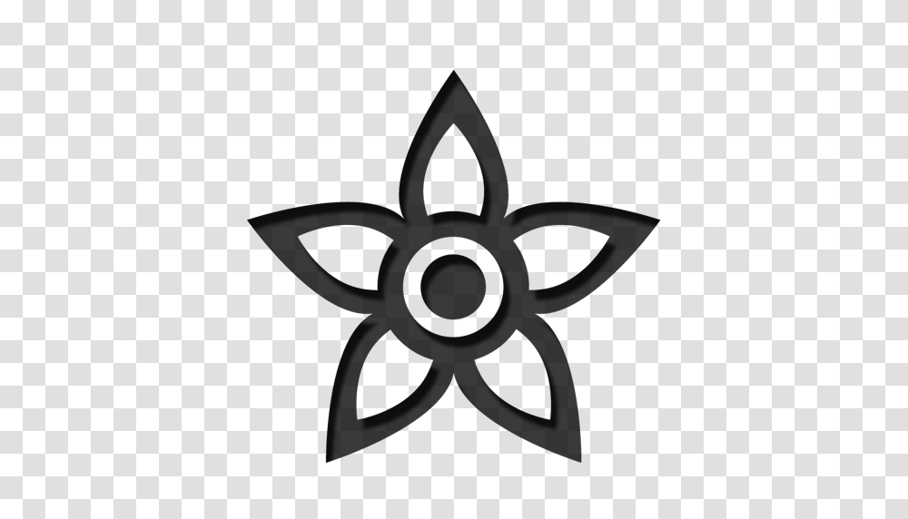 Flower Icon, Cross, Stencil, Logo Transparent Png