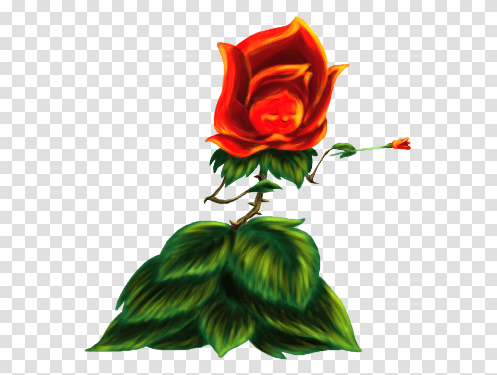 Flower In Alice And Wonderland, Rose, Plant, Blossom, Green Transparent Png