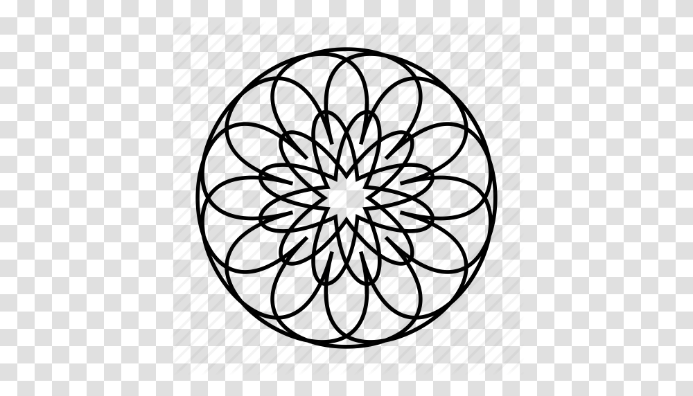 Flower Indian Mandala Monogram Orient Round Ornament Yoga Icon, Electric Fan, Rug Transparent Png