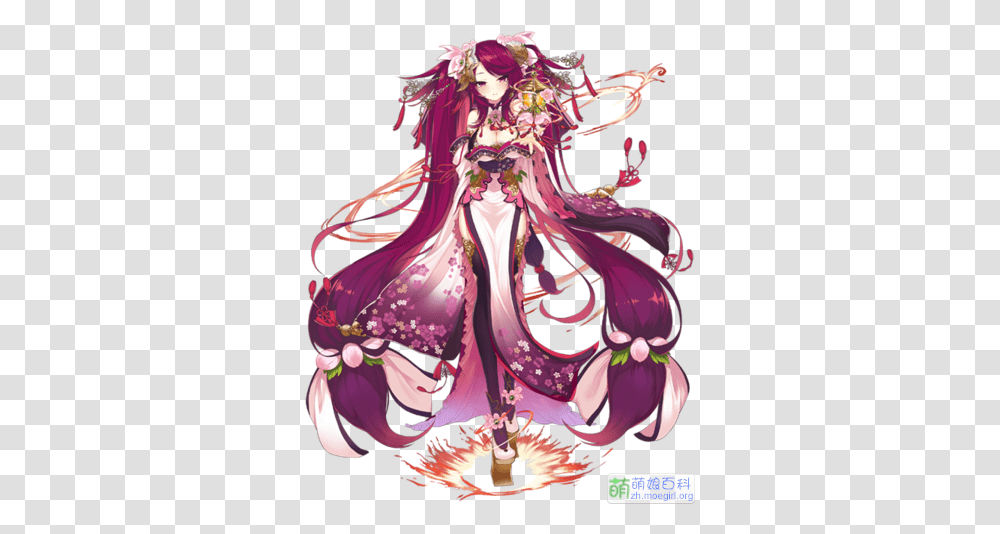Flower Knight Girl Japanese Anemone, Graphics, Art, Purple, Floral Design Transparent Png