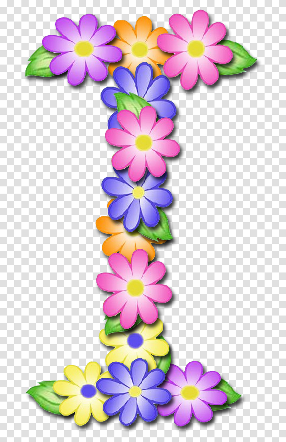 Flower Letters Clipart, Floral Design, Pattern, Plant Transparent Png