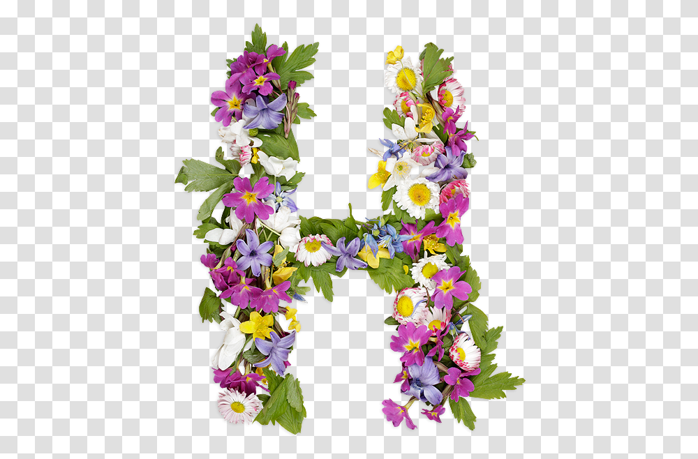 Flower Letters Font Letters With Flowers Font, Plant, Ornament, Blossom, Flower Arrangement Transparent Png