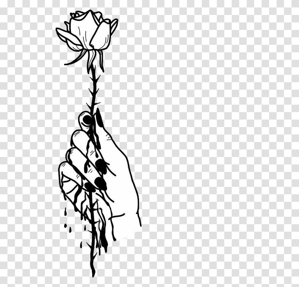 Flower Line Art, Hand, Drawing, Fist Transparent Png