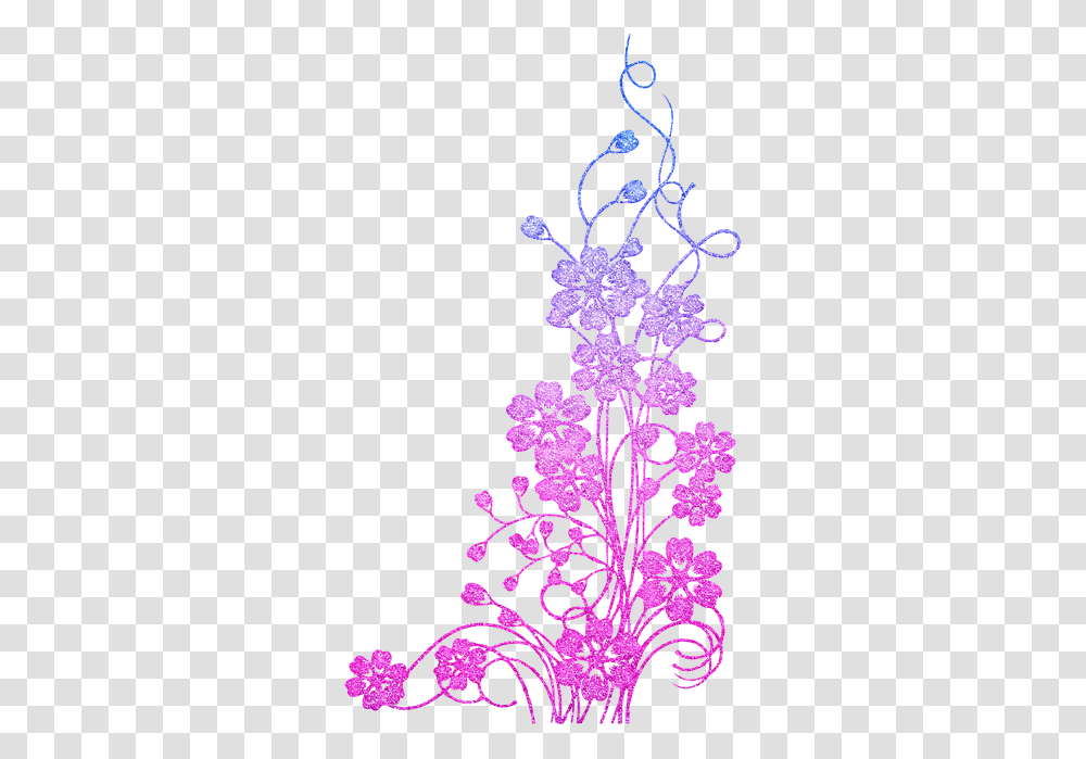 Flower Line Art Silhouette Glitter Free Image On Pixabay Flor Con Brillos, Floral Design, Pattern, Graphics, Plant Transparent Png