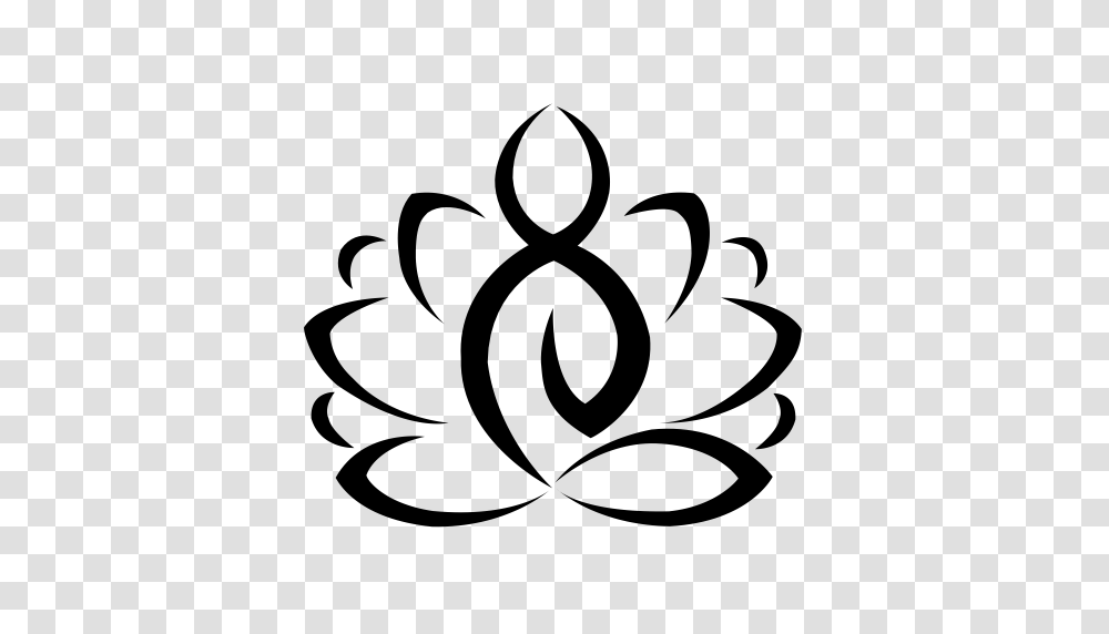 Flower Lotus Lotus Flower Icon With And Vector Format, Gray, World Of Warcraft Transparent Png