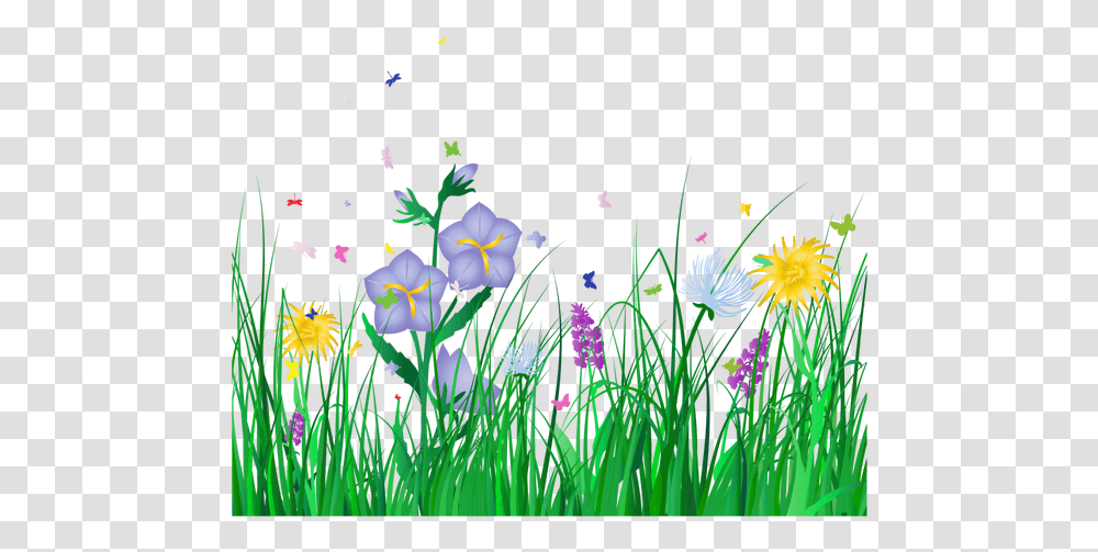 Flower Meadow Clipart Images - Free Spring Flowers Clipart Background, Plant, Daisy, Purple, Petal Transparent Png