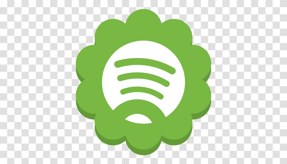 Flower Media Round Social Spotify Icon Spotify Icon Square Rounded, Green, Tennis Ball, Sport, Sports Transparent Png