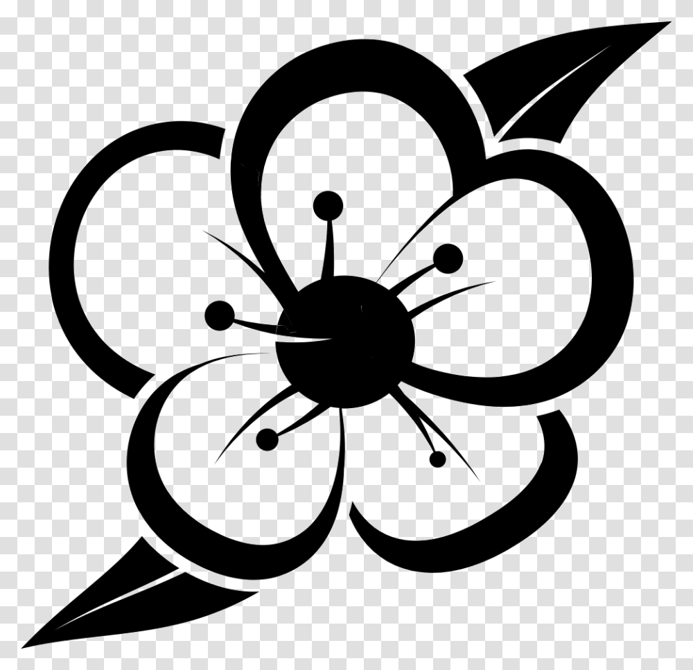 Flower Of Fruit Tree Flores Svg, Stencil Transparent Png