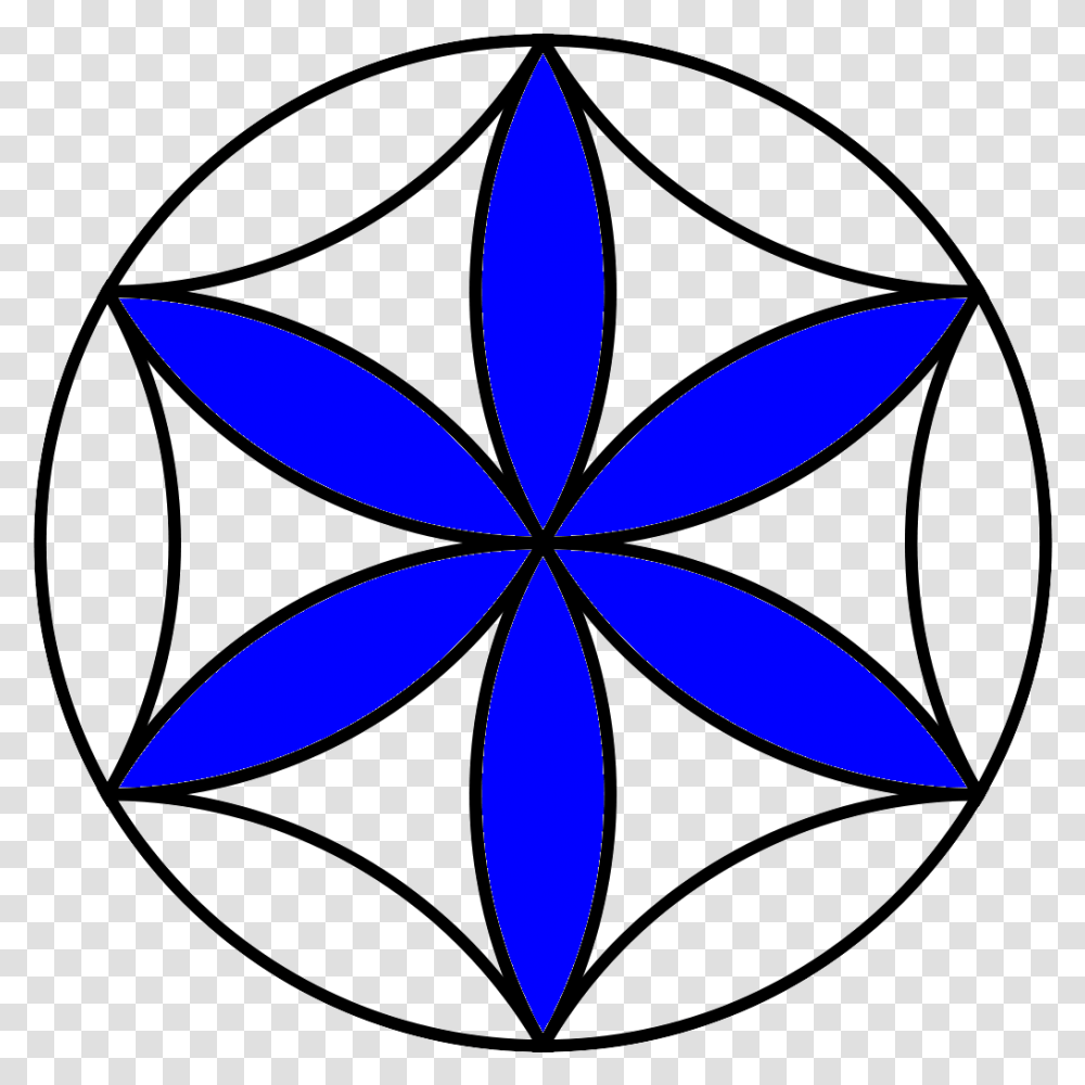 Flower Of Life 17 Blue Logo Asterisk Full Size Sacred Geometry Archangel Michael, Pattern, Ornament, Fractal, Symbol Transparent Png