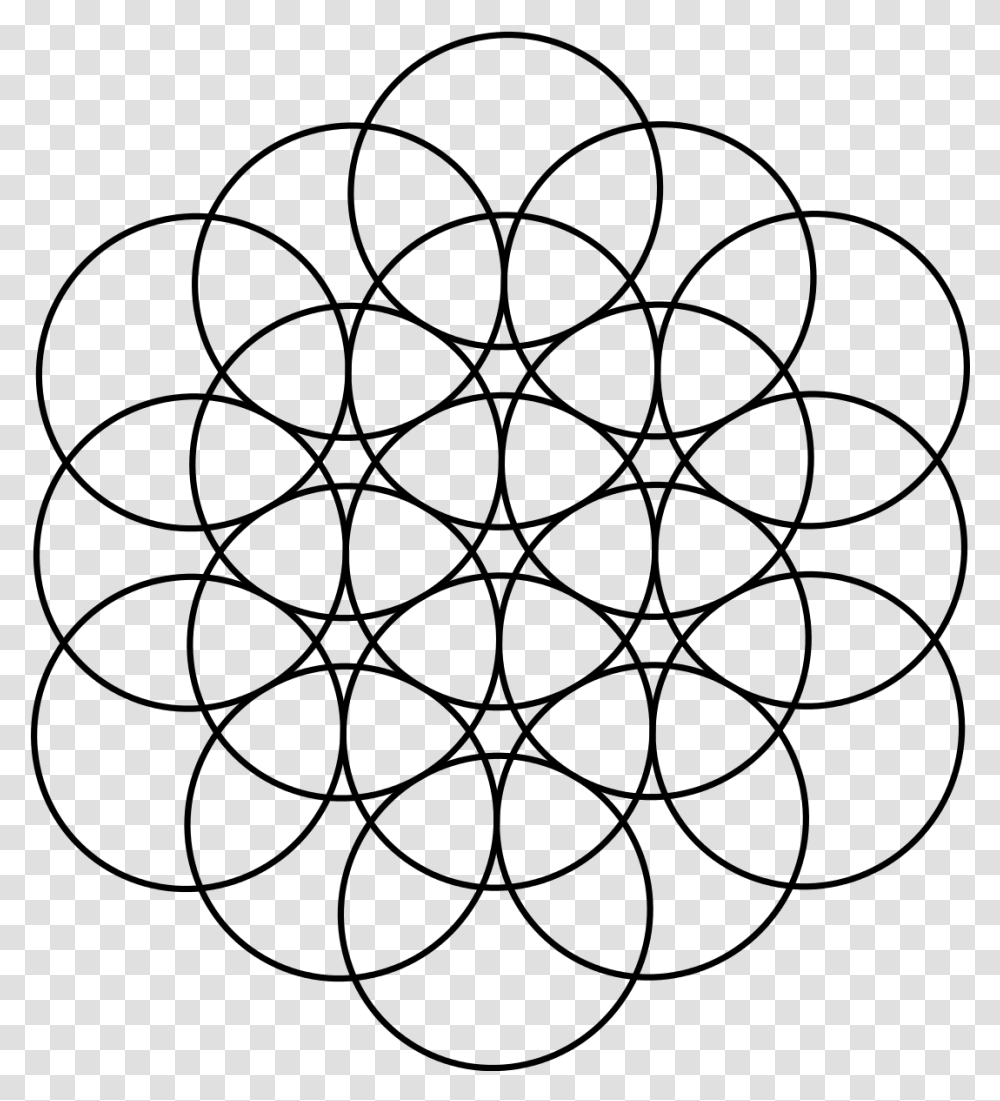 Flower Of Life 19 Circles, Gray, World Of Warcraft Transparent Png