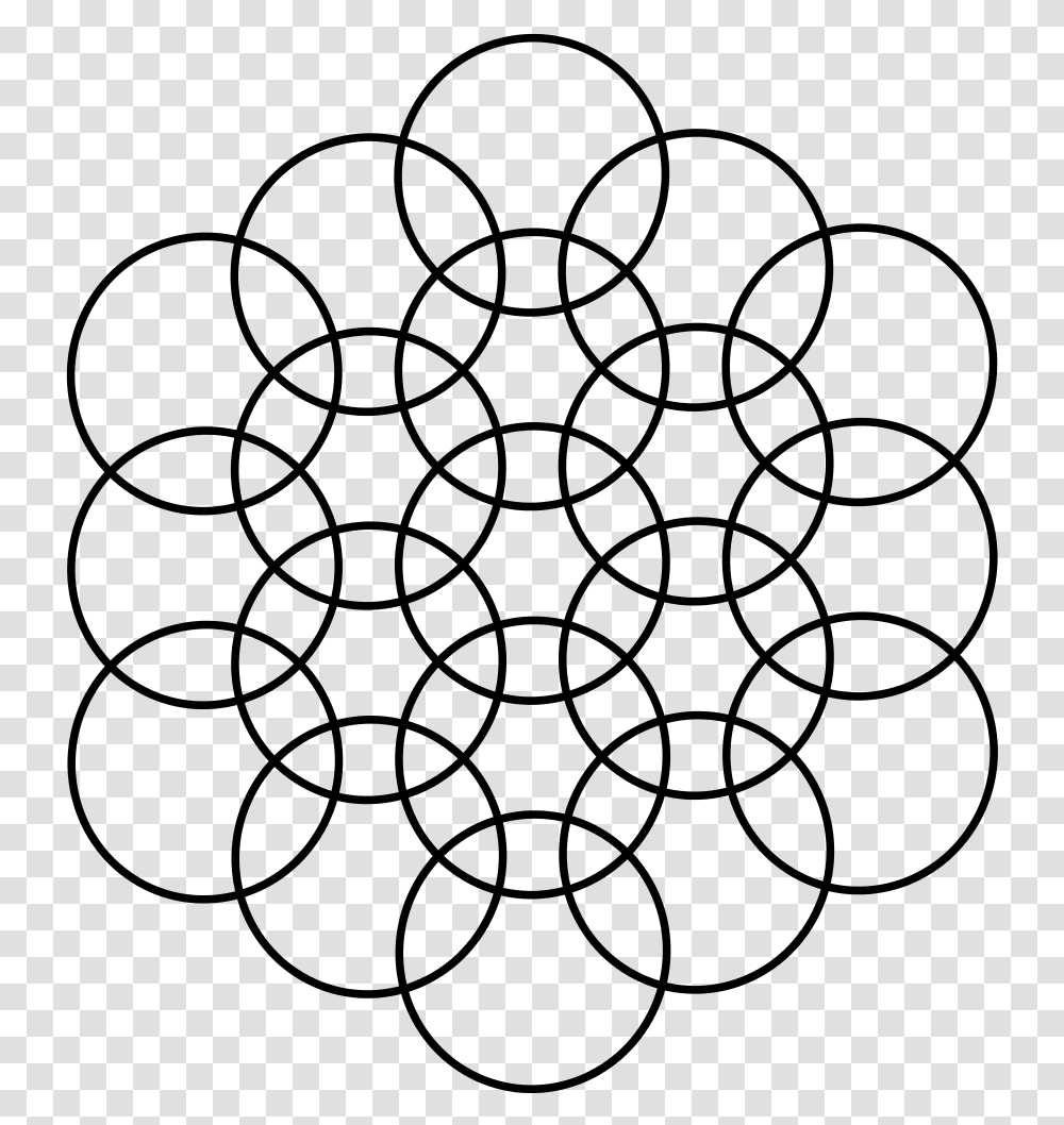 Flower Of Life 8 Circles, Gray, World Of Warcraft Transparent Png