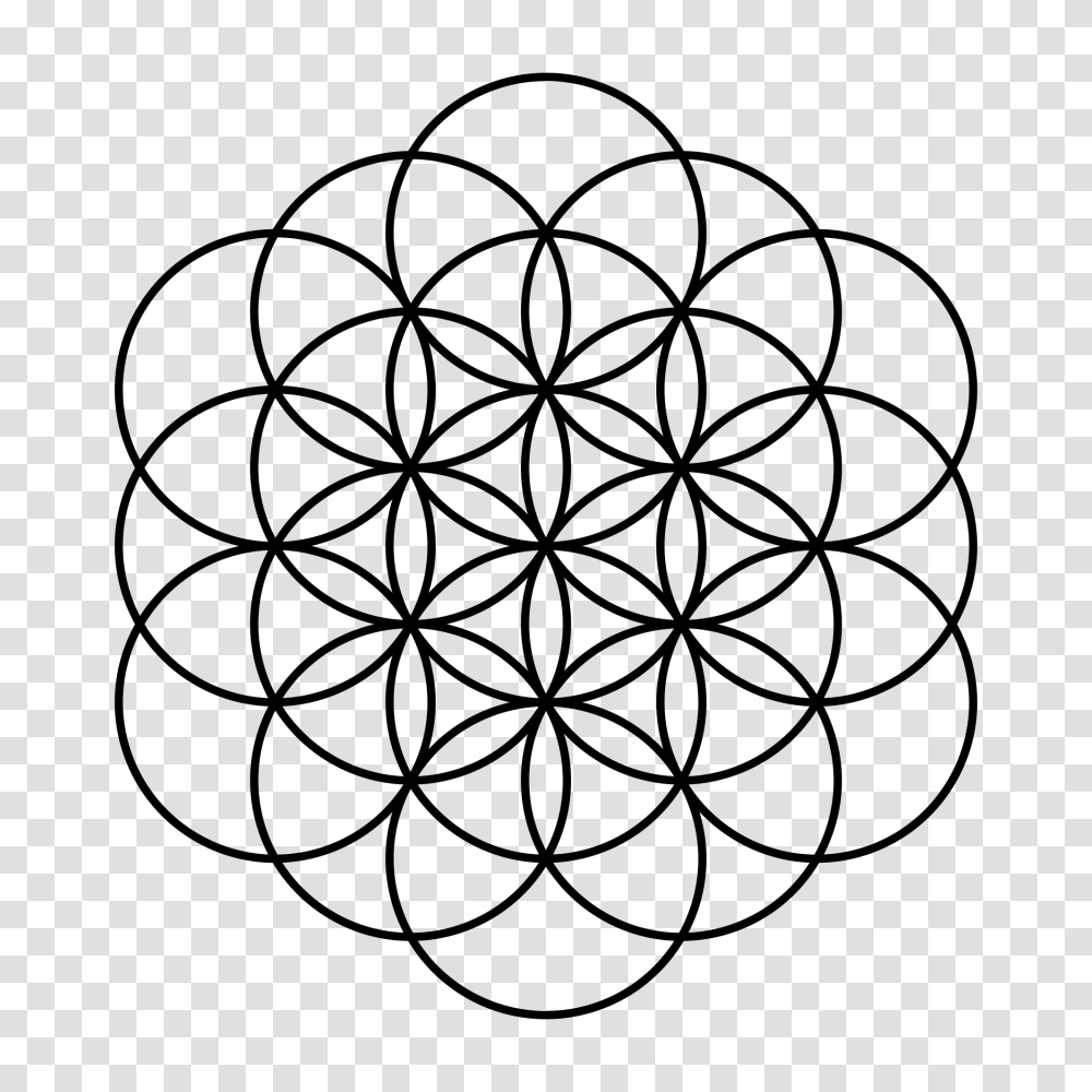 Flower Of Life Circles, Gray, World Of Warcraft Transparent Png
