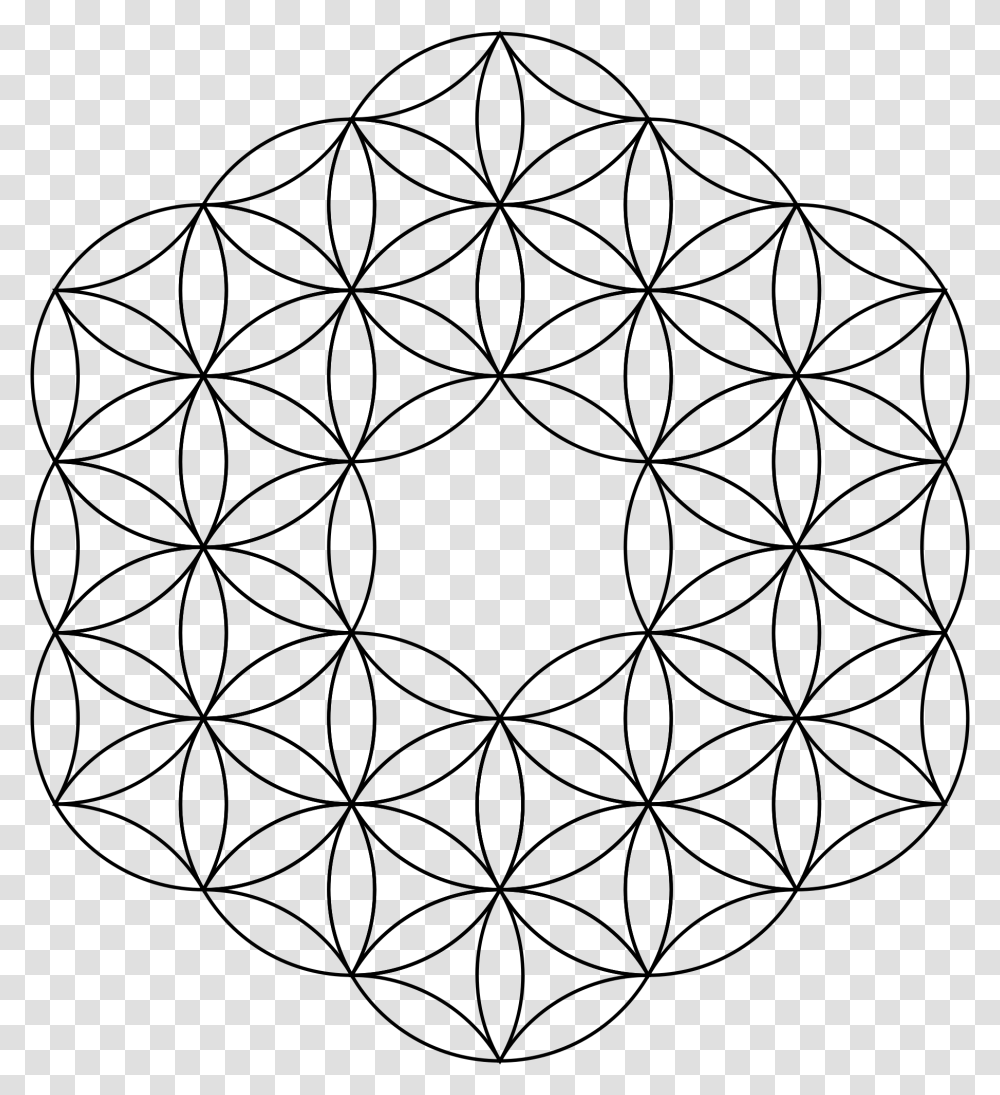 Flower Of Life Donut Clip Arts Sacred Geometry Shapes, Gray, World Of Warcraft Transparent Png
