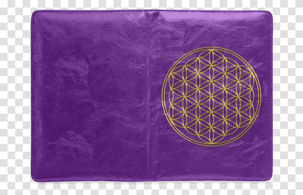 Flower Of Life Gold Custom Notebook A5 Wallet, Pattern, Rug, Embroidery Transparent Png